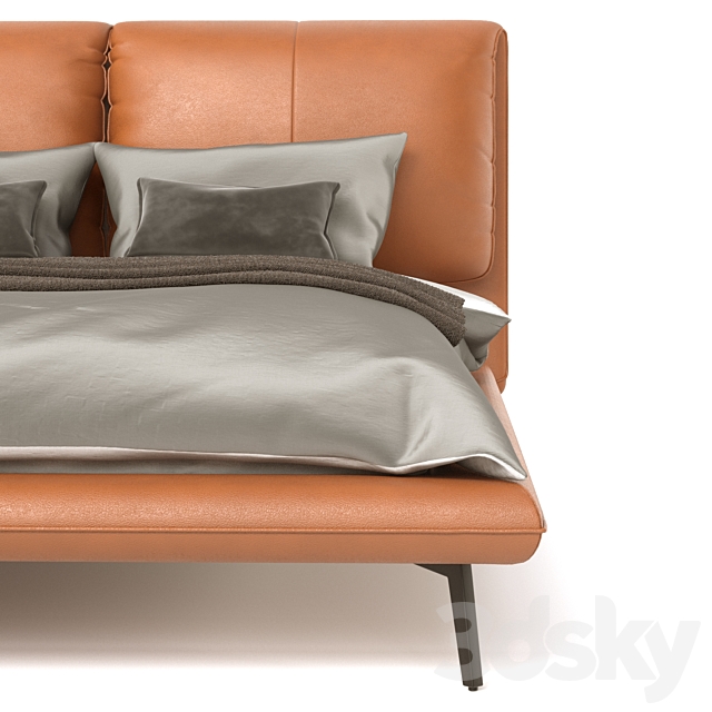 تخت خواب دو نفره چرمی