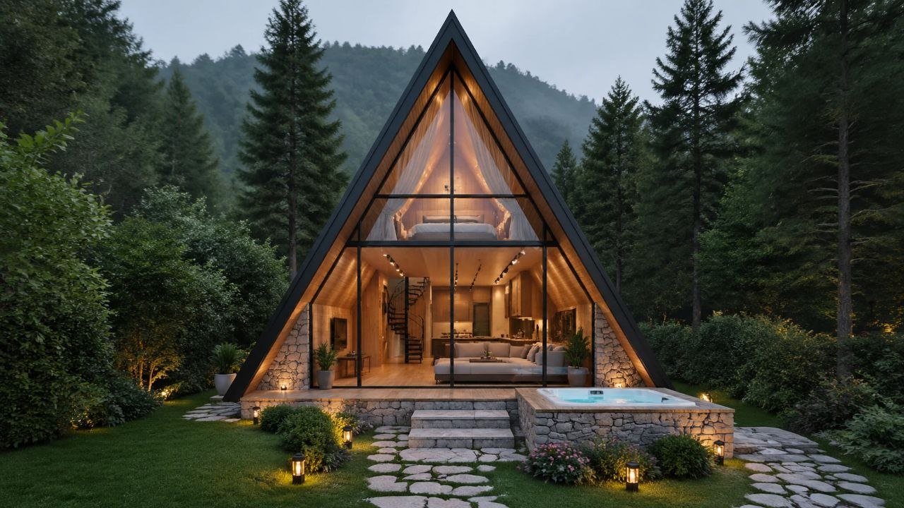 کلبه سوئیسی تک کابین دوبلکس